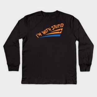 symbol on im with stupid Kids Long Sleeve T-Shirt